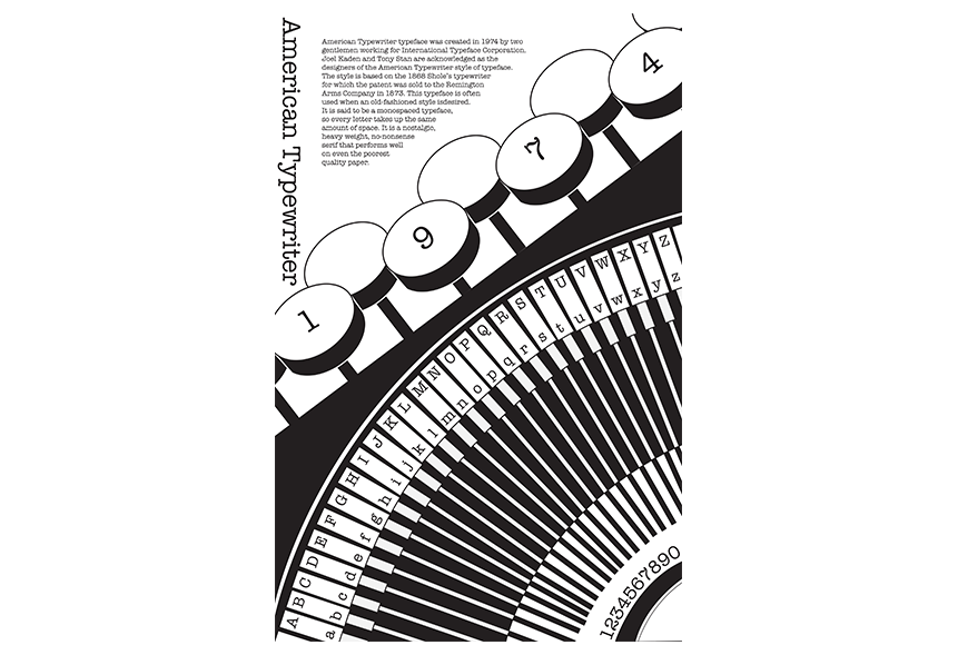 Poster For the American typewriter typeface.