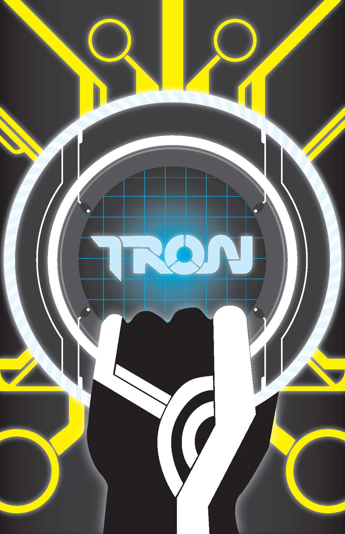 Fantasy travel poster to Tron