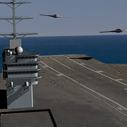 3D Aircraft carrier in image